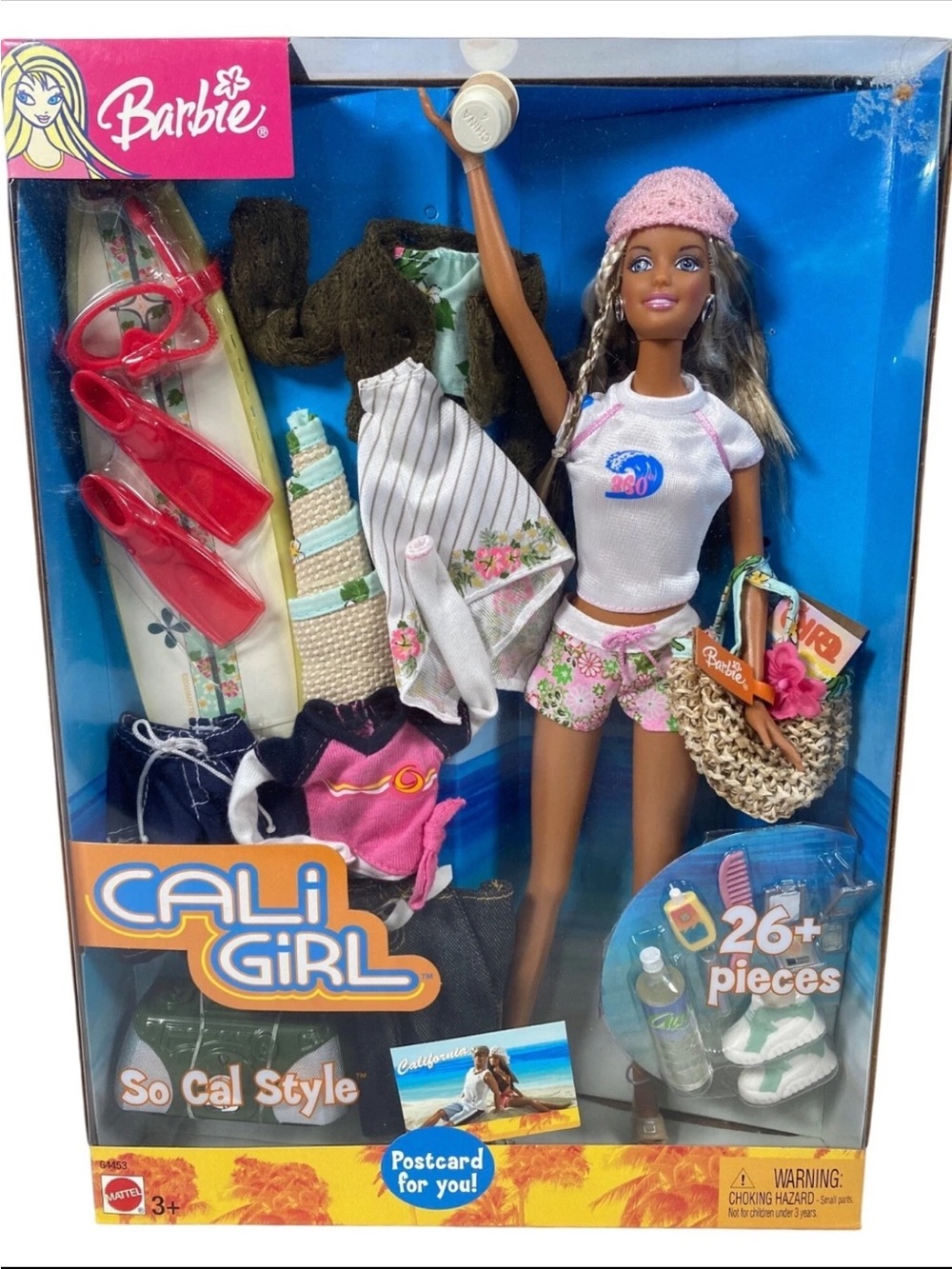 🌸2003 SoCal Style Barbie w Awesome Beach Accessories Hard to Find Excellent🌸